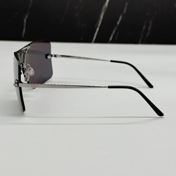 NEW CARTIER CT0023S 001 WOMEN SILVER SHIELD SUNGLASSES CARTIER CT0023S 001 main image 10